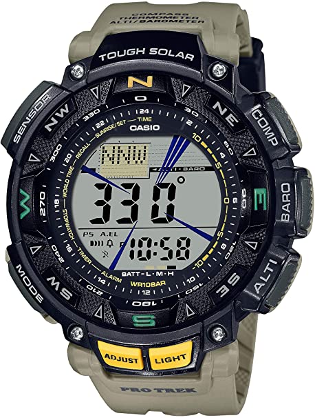 Casio Pathfinder Men's Tough Solar Triple Sensor World Time 51mm Digital WatchPAG240-1CR