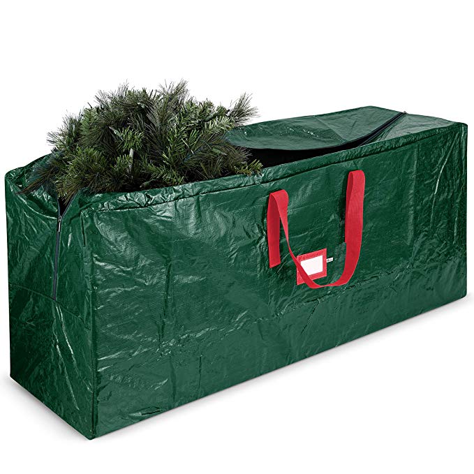 Large Christmas Tree Storage Bag - Fits Up to 9 ft Tall Holiday Artificial Disassembled Trees with Durable Reinforced Handles & Dual Zipper - Waterproof Material Protects from Dust, Moisture & Insect