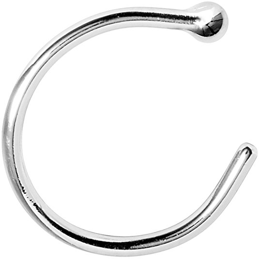 Body Candy Nose Hoops available in 14k Gold and Sterling Silver 20 Gauge 5/16"