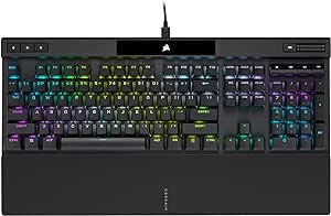 CORSAIR K70 RGB PRO Wired Mechanical Gaming Keyboard (CHERRY MX RGB Brown Switches: Tactile and Non-Clicky, 8,000Hz Hyper-Polling, PBT DOUBLE-SHOT PRO Keycaps, Soft-Touch Palm Rest) QWERTY, NA - Black