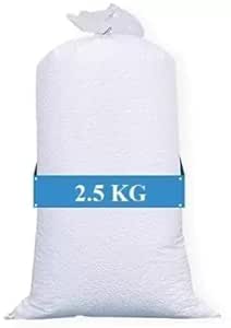 ENT-L l Beans bean bag 5kg bean bag 4 XL 2.5kg Beans-Premium 2.5 Kg Beans for Bean Bag Filling Bean Bag Filler 2.5.0 kg High Density White Balls- Sun White (2.5 kg Beans),White