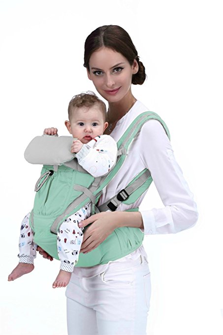 Baby Carrier-Ergonomic 360 Baby Carrier-Easy to Put On 6 Safe and Comfortable Positions-Backpack Carriers Front and Back-Extendable Newborn-Toddler Carrier-HipSeat Infant Carrier-Improved Ergo Model