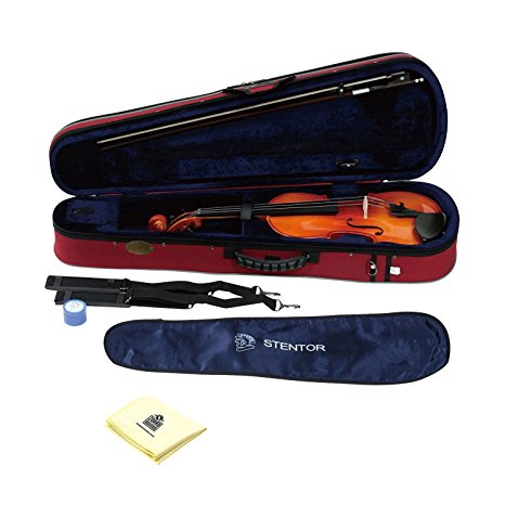 Stentor 1500-4/4 Student II Violin Outfit- Size 4/4 with Zorro Sounds Violin Polishing Cloth