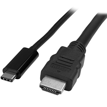 StarTech.com USB-C to HDMI Adapter Cable - 6 ft. (2m) - Thunderbolt 3 Compatible - USB Type-C to HDMI Converter Cable- 4K 30Hz