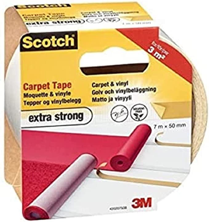 Scotch 4202750B Extra Strong Carpet Tape - White