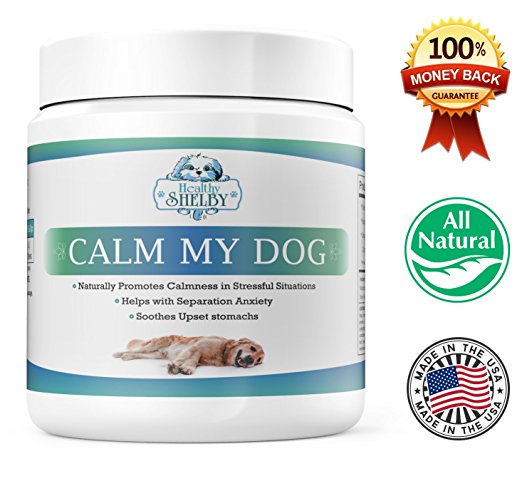Calm My Dog, All Natural Calming Treats For Dogs, Dog Anxiety Relief, Helps With Motion Sickness, Storms, Fireworks And Dog Separation Anxiety, Stress Relief For Dogs, Made In The USA, 100 Chews