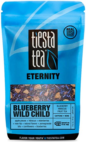 Tiesta Tea Eternity, Blueberry Wild Child, Blueberry Hibiscus Fruit Tea, Loose Leaf Tea Blend, Caffeine Free, 1.8 Ounce Pouch
