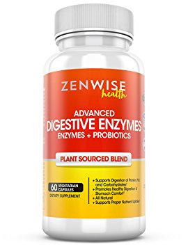 Digestive Enzymes Plus Prebiotics & Probiotics - Natural Gluten Free Support - For Better Digestion & Lactose Absorption - For Bloating & Gas Relief   Helps IBS & Leaky Gut - 60 Vegan Capsules