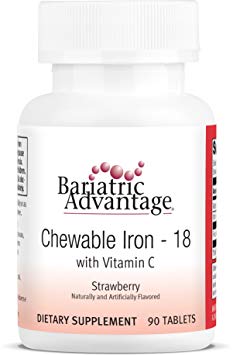 Bariatric Advantage - Chewable Iron 18mg - Strawberry, 90 Count