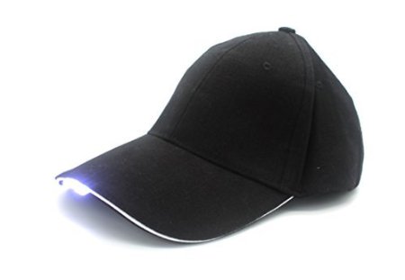 Vipamz Hands Free Black Hat with Headlamp5 Bright LED LightsUnisex Baseball CapEasily AdjustableOne Size Fits AllFlashlight for Hunting Jogging Angling and More