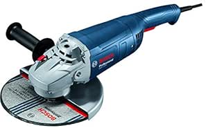 Bosch GWS 2200 Corded Electric Angle Grinder, M14, disc diameter 180 mm, 2,200W, 8,500 rpm, M14 for Metal & Construction, 5 kg,1 Year Warranty