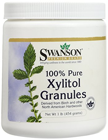 Swanson 100% Pure Non-Gmo Xylitol Granules 16 oz (1 lb) (454 g) Granules