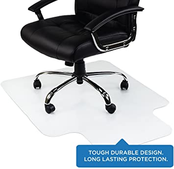 Mount-It! Clear Chair Mat for Carpet, Non-Slip Studded Office Chair Floor Protector, Heavy-Duty Non-Toxic PVC Material, Use in Home or Office, 47" x 35.5" (MI-7817A)