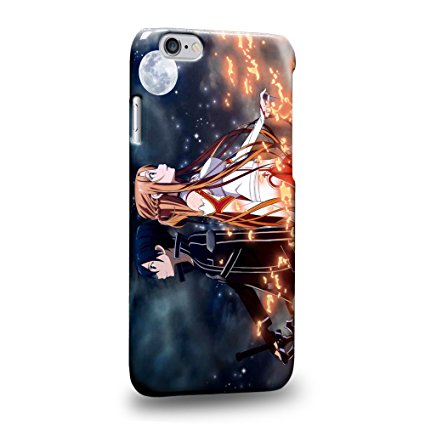 Case88 Premium Designs Sword Art Online SAO Kirito & Asuna Protective Snap-on Hard Back Case Cover for Apple iPhone 6 4.7"