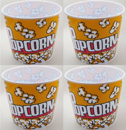 Popcorn Serving Tub 7.5" X 7.5"- Set of 4 Bowls
