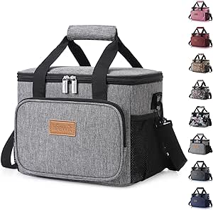 Lifewit Large Lunch Bag Insulated Lunch Box Soft Cooler Cooling Tote for Adult Men Women, Grey 12-Can (8.5L)