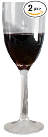 Camco 43861 9 oz Polycarbonate Wine Glass - 2 pack