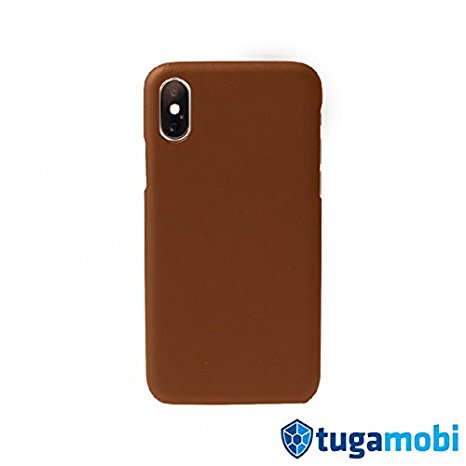 tugamobi Slim Leather Case for iPhone X (Brown)