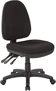 Office Star Dual Function Ergonomic Chair with Adjustable Back Height, Black