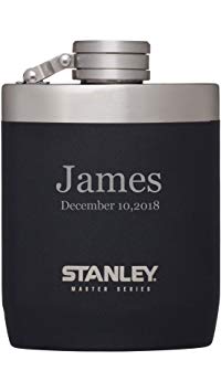 Personalized Stanley Master Series 8 oz. Heavyduty Flask - Free Laser Engraving (Black)