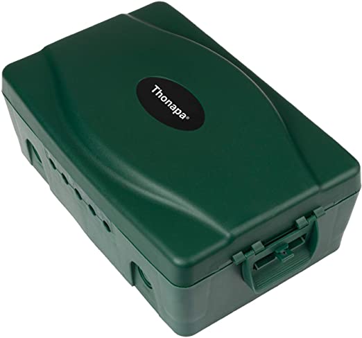 Waterproof Extension Cord Connection Box - Green Weatherproof Outdoor Box for Electrical Connections