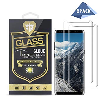 GLOUE Compatible with Samsung Galaxy S8 Plus Screen Protector Tempered Glass, Case Friendly, Anti-Bubble, Anti Fingerprint, 9H Hardness for S8 Plus, 2 Pack, Clear (Clear)