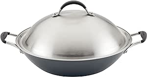 Circulon A1 Series with ScratchDefense Technology Nonstick Induction Wok with Lid, 14 Inch, Graphite