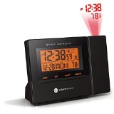 Ambient Weather RC-8427 Radio Controlled Projection Alarm Clock with Indoor Temperature