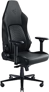 Razer Iskur V2 - Chaise de Jeu avec support Lombaire adaptatif (Cuir synthétique de qualité EPU, Coussins en Mousse Haute densité, accoudoirs 4D, Courbe Lombaire entièrement réglable) Noir