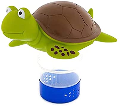 Chlorine Floater, Turtle Collapsible Floating Pool Dispenser ，Fits 3" Chlorine Tablets，Release Adjustable for Indoor & Outdoor Swimming Pool Hot Tub SPA