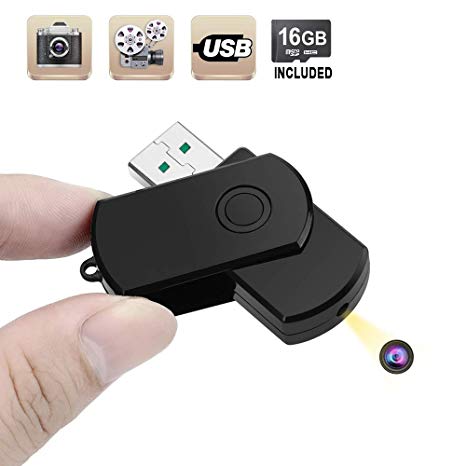 TOUGHSTY 16GB 1280x960 Mini Hidden Camera Digital Voice Recorder USB Flash Drive Motion Activated Video Camcorder with Voice Recording Function