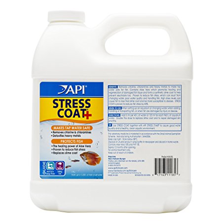 API STRESS COAT Aquarium Water Conditioner 1-Gallon Bottle