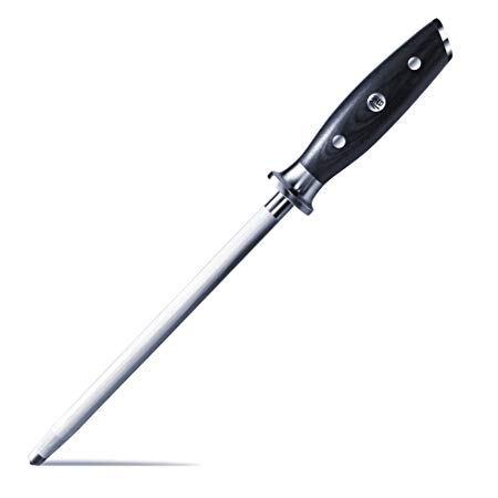 SHAN ZU Honing Steel Professional Knife Sharpening Steel Sharpening Rod 20CM for Stainless Steel Kitchen Knife