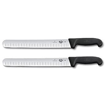 Victorinox 12-Inch Fibrox Pro Slicing Knife with Granton Blade, Quantity 2