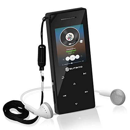 MP3 Player with Bluetooth 4.0, Slitinto 8G Portable Lossless Hi-Fi Sound MP3 Music Players with Touch Button/1.8TFT Screen, Built in Loud Speaker, FM Radio, Voice Recorder, Expandable up to 128 GB