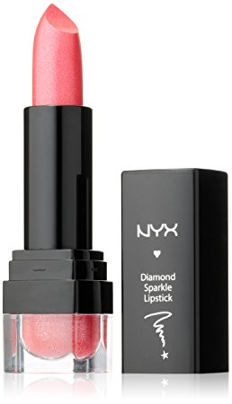 NYX Professional Makeup Diamond Sparkle Lipstick, Sparkling Red, 0.15 Ounce