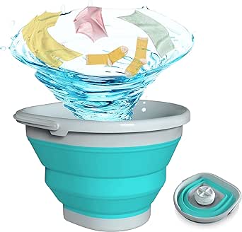 Portable Washing Machine, Mini Washing Machine Ultrasonic Turbine Wash, Mini Portable Washer for Underwear, Sock, Baby Clothes, Travel, Camping, Dorm, RV, Home Foldable Small Portable Laundry Machine