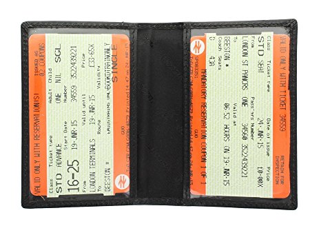 Visconti Leather Oyster Card / Travel Pass Holder TC1TC Black