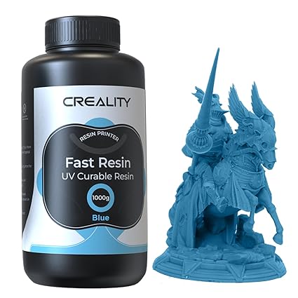 Creality 3D Printer Resin 1kg(2.2lbs) for Halot-Mage PRO, 3D Resin Designed for 170mm/h High-Speed LCD 3D Printing, 405nm UV-Curing Fast Resin, High Precision, Fast Curing, Low Shrinkage Blue