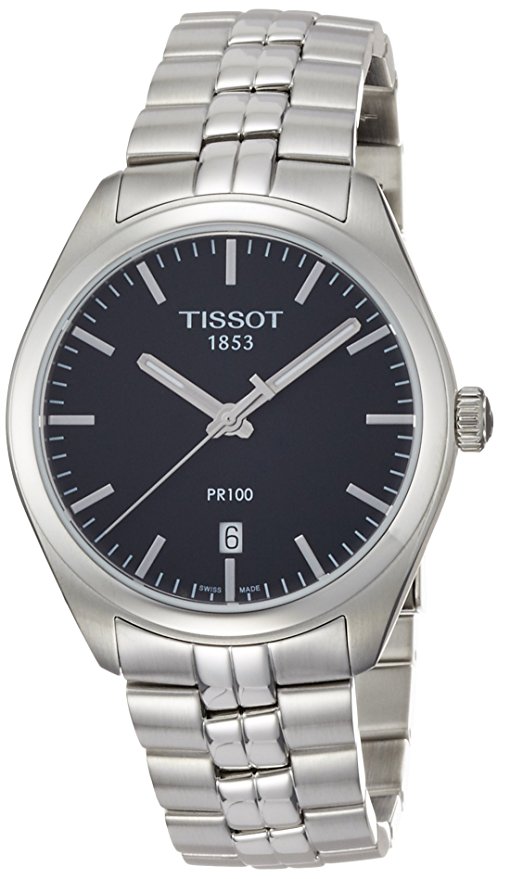 Tissot Men's 'PR 100' Swiss Quartz Stainless Steel Casual Watch, Color:Silver-Toned (Model: T1014101105100)