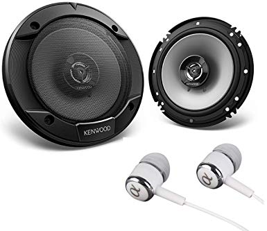 Kenwood KFC-1666S 6-1/2" 300W Max (60W RMS) 6.5" KFC 2-Way Sport Series Flush Mount Car Audio Door Coaxial Speakers / FREE ALPHASONIK EARBUDS