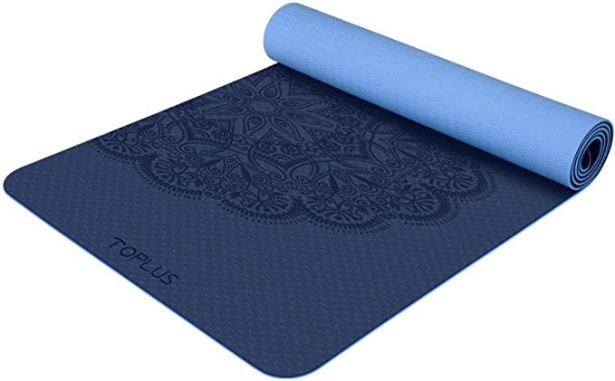 TOPLUS Yoga Mat - Classic 1/4 inch Pro Yoga Mat Eco Friendly Non Slip Fitness Exercise Mat with Carrying Strap-Workout Mat for Yoga, Pilates and Floor Exercises