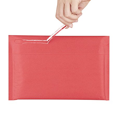 Fu Global Kraft Bubble Mailers 6x9 With Pull Strip Easy Open Padded Envelopes #0 Red Pack of 25