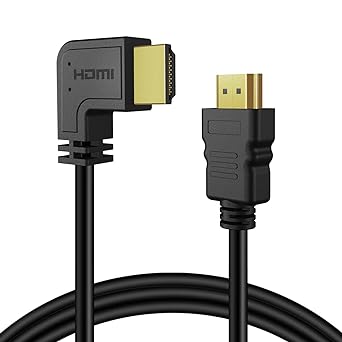 TNP Right Angle HDMI Cable (6FT) - High Speed HDMI 2.0 Cord UHD 4K 60hz 2K 2160p Full HD 1080p Quad HD 1440p 3D ARC/eARC Ethernet for PS4 Pro/Slim Xbox One X/S & Apple TV 4K, Nintendo Switch