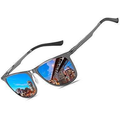 Bircen Driving Polarized Sunglasses for Men Women Al-Mg Metal Frame Ultra Light