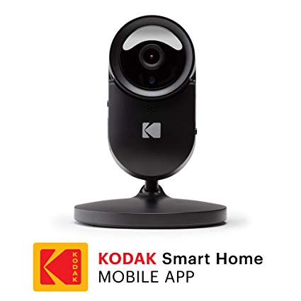 Home Security Camera KODAK Cherish F680 — Smart Mobile App, Cloud-Connected, Full-HD, Wireless Surveillance Camera with Infrared Night-Vision, Zoom, Battery, 120deg View, WiFi Camera