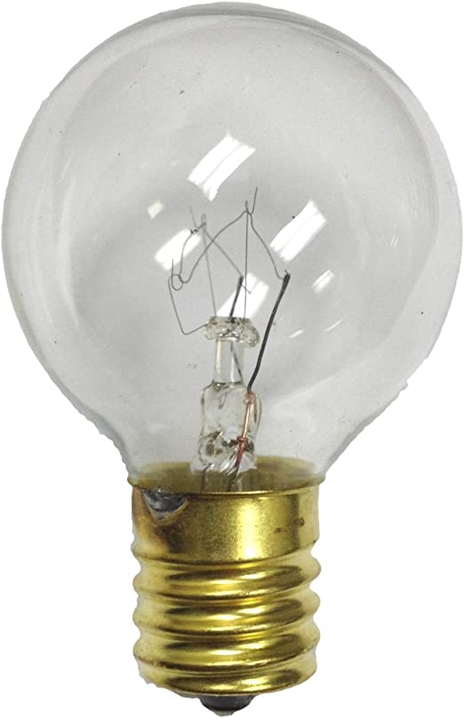 G40 Replacement Globe Light Bulb, E17 Base (Intermediate), Clear, 7 Watts, Pack of 25