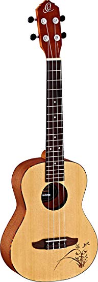 Ortega Guitars RU5-TE Tenor Ukulele with Spruce Top and Sapele Body in Satin Finish, 18 Frets