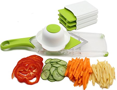 NexGadget V-Blade Mandoline Slicer - Vegetable Slicer - Julienne Slicer - Onion Cutter - French Fry Potato Cutter with Stainless Steel Blade