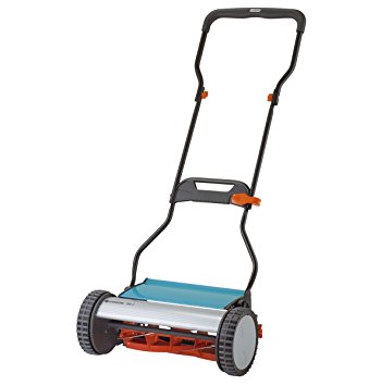 Gardena 4024 15-Inch Silent Push Reel Lawn Mower with Folding Ergonomic Handle